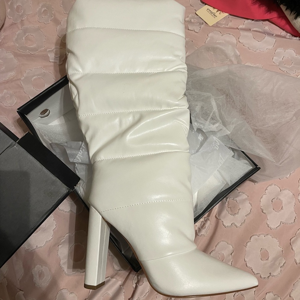 Elegant White Women's Boots
